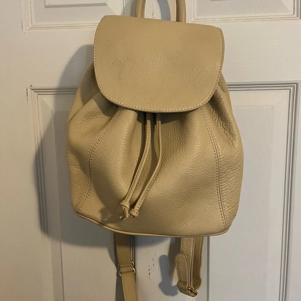 Coach Tan Leather Backpack